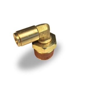 1/4" PTC x 1/2" Male NPT DOT Brass 360   Swivel Elbow