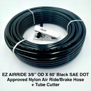3/8″ OD x 60′ D.O.T. NYLON REINFORCED AIR LINE + Tube Cutter