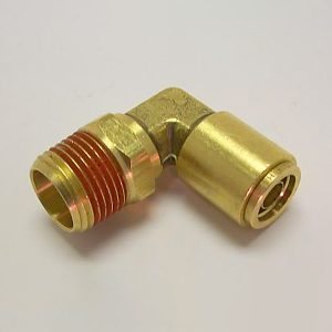 3/8" PTC x 3/8" Male NPT DOT Brass 360   Swivel Elbow
